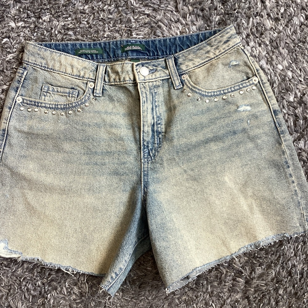 Wild Fable Shorts Size 4R Mid Rise Cut Off  Faded Jean‎ Look